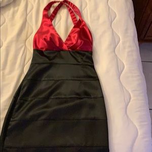 B DARLIN Pink and black cocktail dress